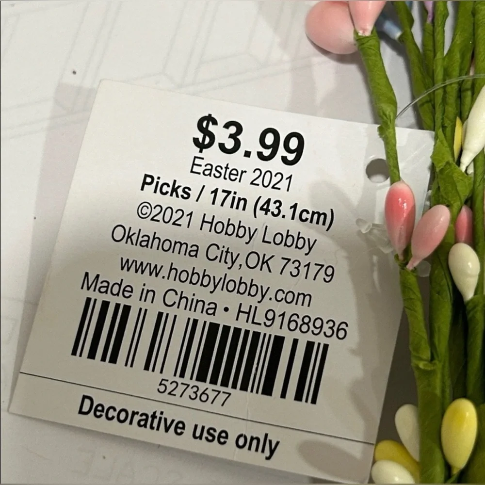 🌸NEW 2 pieces Multicolor Decorative Floral Stems